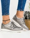 Pantofi Argintii Casual Piele Naturala XH-2011 3