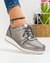 Pantofi Argintii Casual Piele Naturala XH-2011 2
