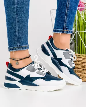 Pantofi AW201 Din Piele Naturala Bleumarin