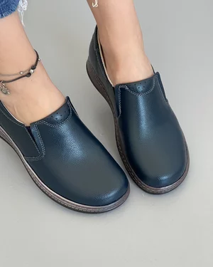 Pantofi Casual - Pantofi Bleumarin Casual Din Piele Naturala AP-2115