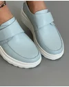 Pantofi Casual Albastru Deschis Piele Naturala XH-2520 4