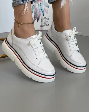 Pantofi Casual Albi Din Piele Naturala AW349