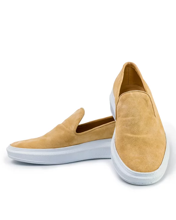 Pantofi Casual Barbati Piele Naturala Intoarsa Camel POL135