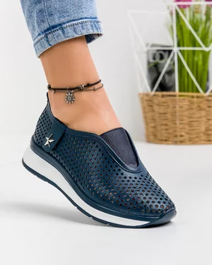 Pantofi Casual Bleumarin Dama Piele Naturala XH-2074