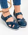 Pantofi Casual Cu Bareta Din Piele Naturala Bleumarin XH-3020 3