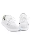 Pantofi casual dama piele naturala albi cu talpa flexibila si perforatii AKD23039 5