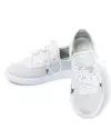 Pantofi casual dama piele naturala albi cu talpa flexibila si perforatii AKD23039 4