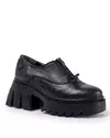 Pantofi Casual Dama Piele Naturala Negri PC837 5