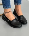 Pantofi Casual Dama Piele Naturala Negri PL-015 3