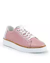 Pantofi casual dama piele naturala roz-mov cu model floral la calcai si talpa flexibila AKD23145 7