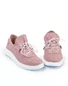 Pantofi casual dama piele naturala roz-mov cu talpa flexibila si inchidere slip-on AKD23039 5
