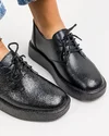 Pantofi Casual Negri Din Piele Naturala AW366 4