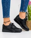 Pantofi Casual Negri Din Piele Naturala F001-442 1