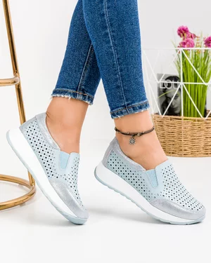 Pantofi Casual Piele Naturala Albastri Maya