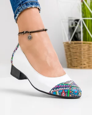 Pantofi Casual Piele Naturala Albi IN236