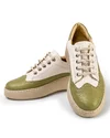 Pantofi Casual Piele Naturala Bej Olive IN509 5