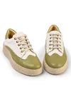Pantofi Casual Piele Naturala Bej Olive IN509 6