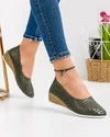 Pantofi Casual Piele Naturala Dama Kaki XH-3001 4