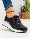 Pantofi Casual Piele Naturala Negri Cu Perforatii AP-2107 3