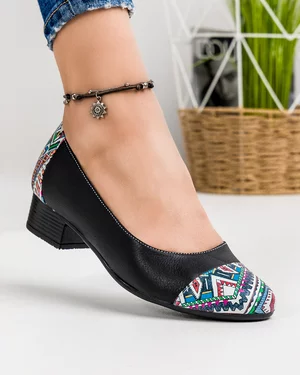 Pantofi Casual Piele Naturala Negri IN236