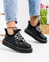 Pantofi Casual Piele Naturala Negri IN506 2