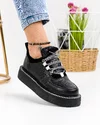 Pantofi Casual Piele Naturala Negri IN506 3