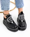 Pantofi Casual Piele Naturala Negri IN506 4