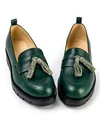 Pantofi Casual Piele Naturala Verzi IN502 6