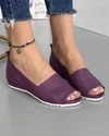 Pantofi Casual Violet De Dama Piele Naturala Decupati AKM202 2