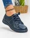 Pantofi Din Piele Naturala Casual Bleumarin AP-2111