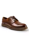 Pantofi eleganti de barbati din piele naturala maro cu capse metalice si inchidere cu siret PC714 1