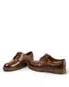 Pantofi eleganti de barbati din piele naturala maro cu capse metalice si inchidere cu siret PC714 3