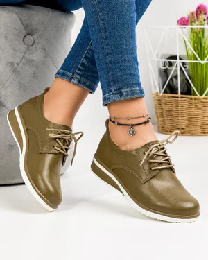Pantofi Kaki Casual Piele Naturala AP-2113