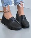 Pantofi Negri Casual Dama Perforati Din Piele Naturala XH-3011 3