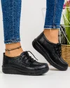 Pantofi Negri Casual Din Piele Naturala F002-10 3