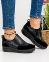 Pantofi Negri Casual Din Piele Naturala F002-90 1