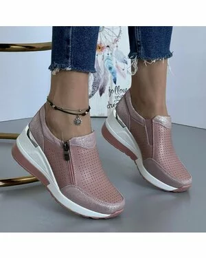 Pantofi Piele Naturala Agnes2 - Roz