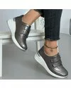 Pantofi Piele Naturala Alina - Pewter 2