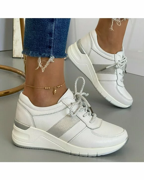 Pantofi Piele Naturala Andreea - Albi
