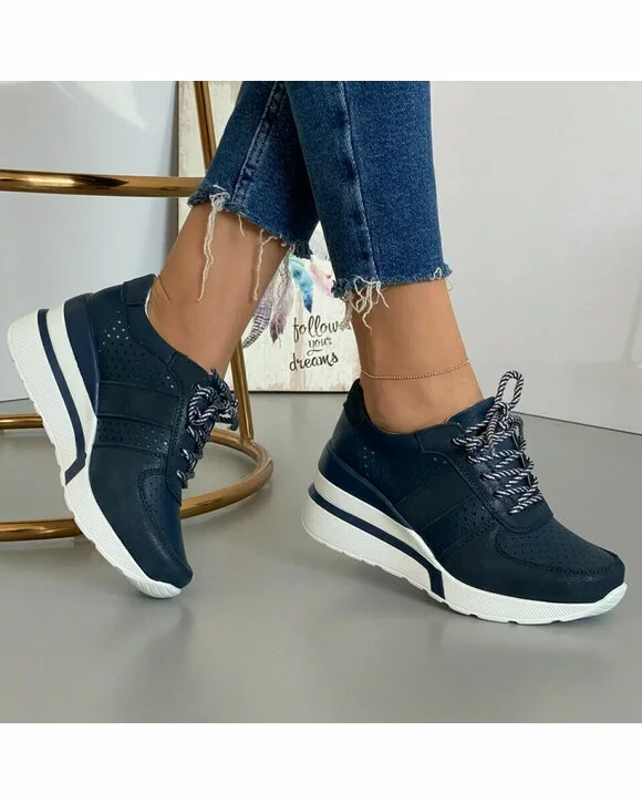 Pantofi Piele Naturala Hande - Bleumarin