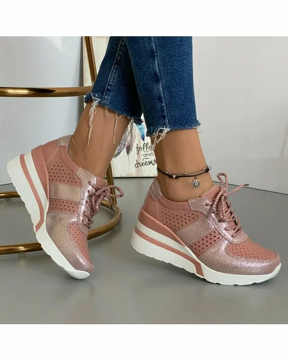 Pantofi Piele Naturala Hande - Roz