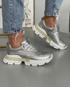 Pantofi Piele Naturala Kimi - Argintii 3