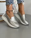 Pantofi Piele Naturala Larisa - Argintii 1