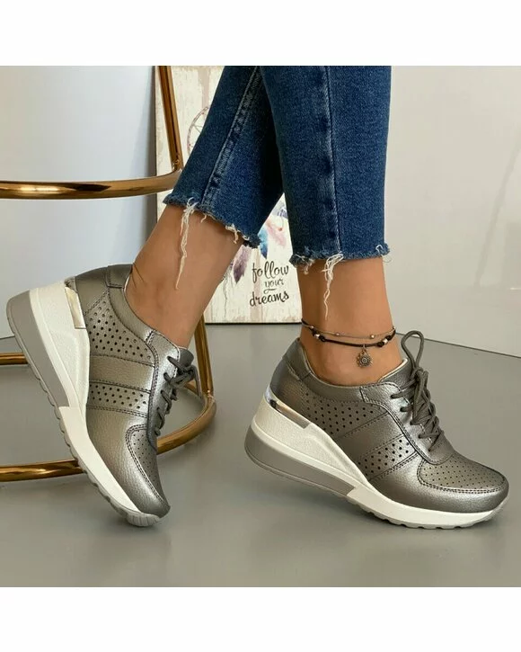 Pantofi Piele Naturala Lidia - Pewter