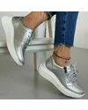 Pantofi Piele Naturala Maysa - Argintii
