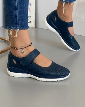 Pantofi Piele Naturala Mona Bleumarin