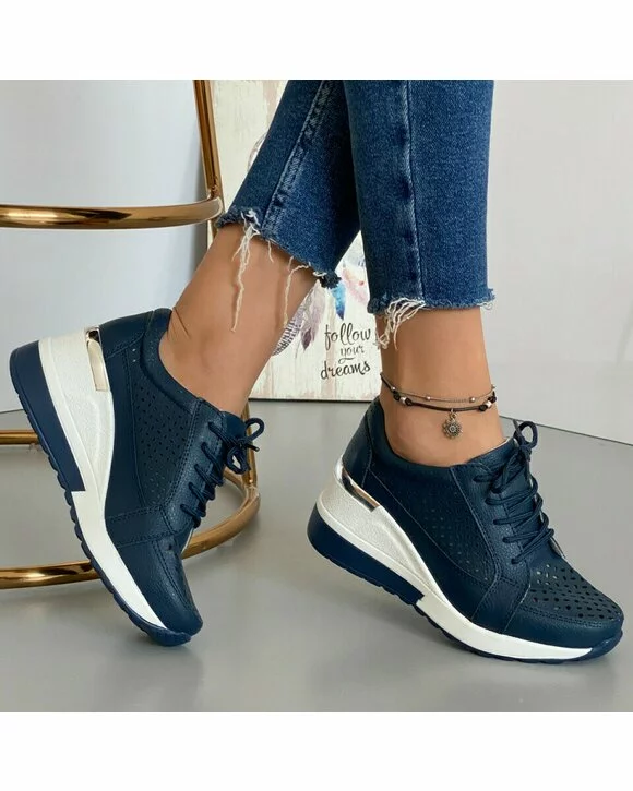 Pantofi Piele Naturala Ruby - Bleumarin