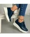 Pantofi Piele Naturala Sadie - Bleumarin 4