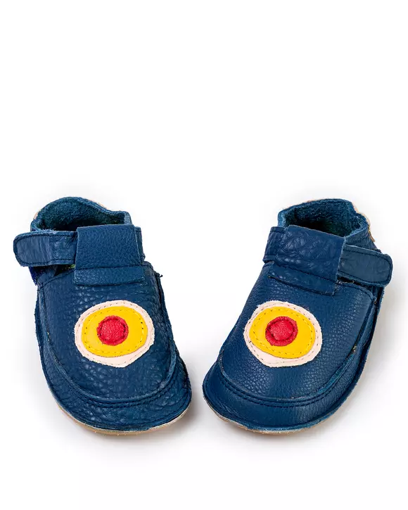 Pantofi primii pasi bleumarin cu forme rotunde PCC10