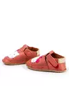 Pantofi primii pasi roz inchis cu forma pisicuta PCC11 3